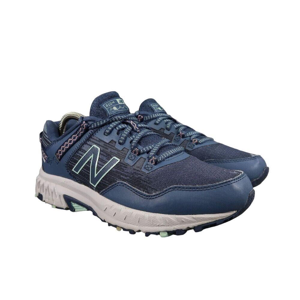 New Balance Shoe Women 7.5 Athletic Trail Running Sneaker All Terrain 410v6 Blue